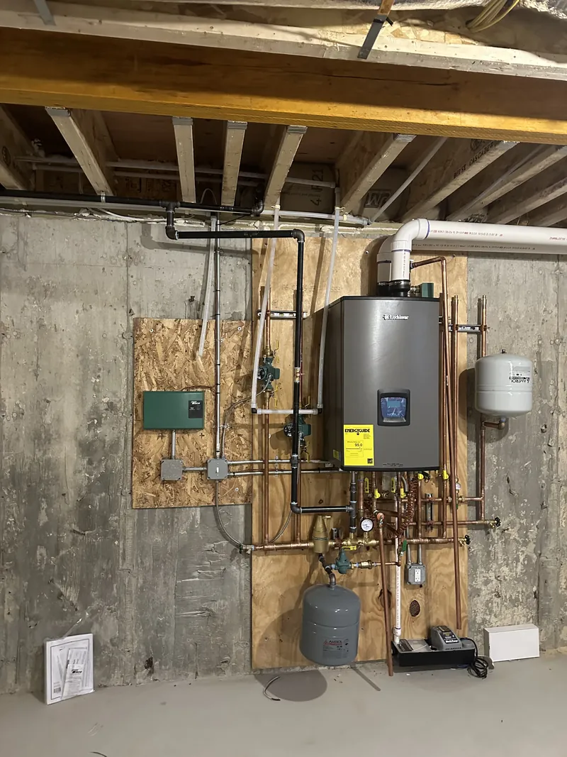 Boiler and pump wiring, unfinished basement — MTL Electric, Long Island