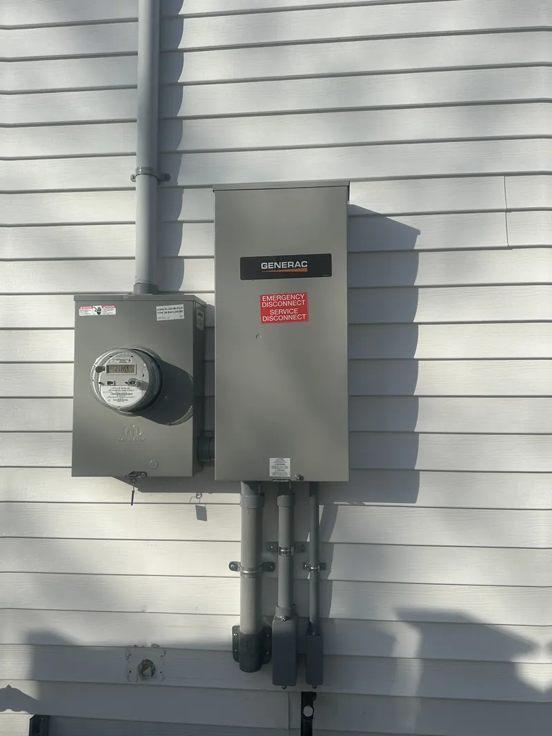 Exterior disconnect and meter on siding — MTL Electric, Long Island