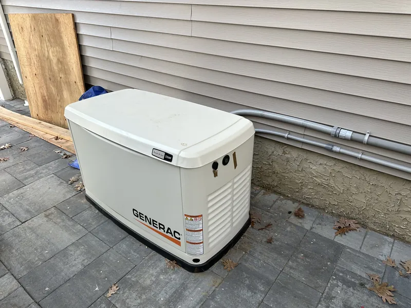 Standby generator installed along the house — MTL Electric, Long Island