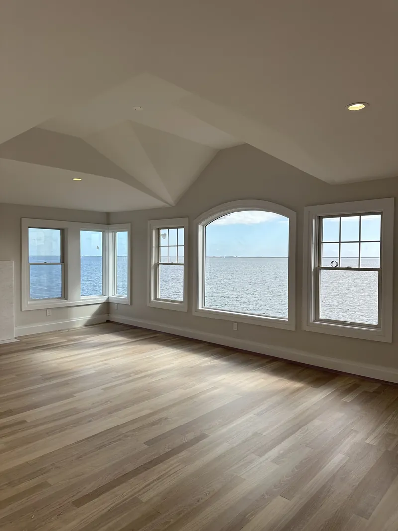 Recessed lighting in a waterfront living room — MTL Electric, Long Island